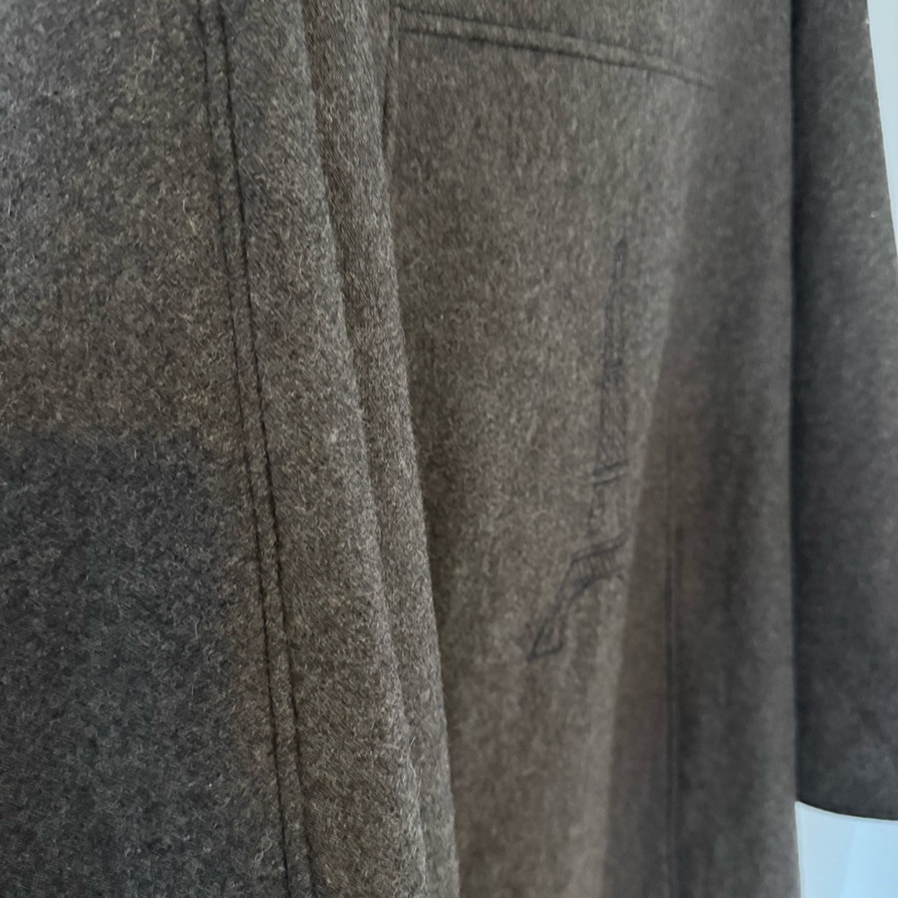 Paris Wool Blend Poncho Cape Coat Large by Suzanne Goudezeune - Picture 9 of 15